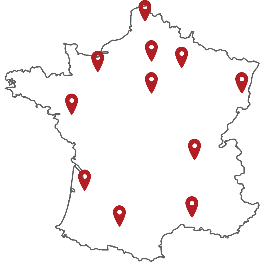 Zomb'in The Dark - carte de France