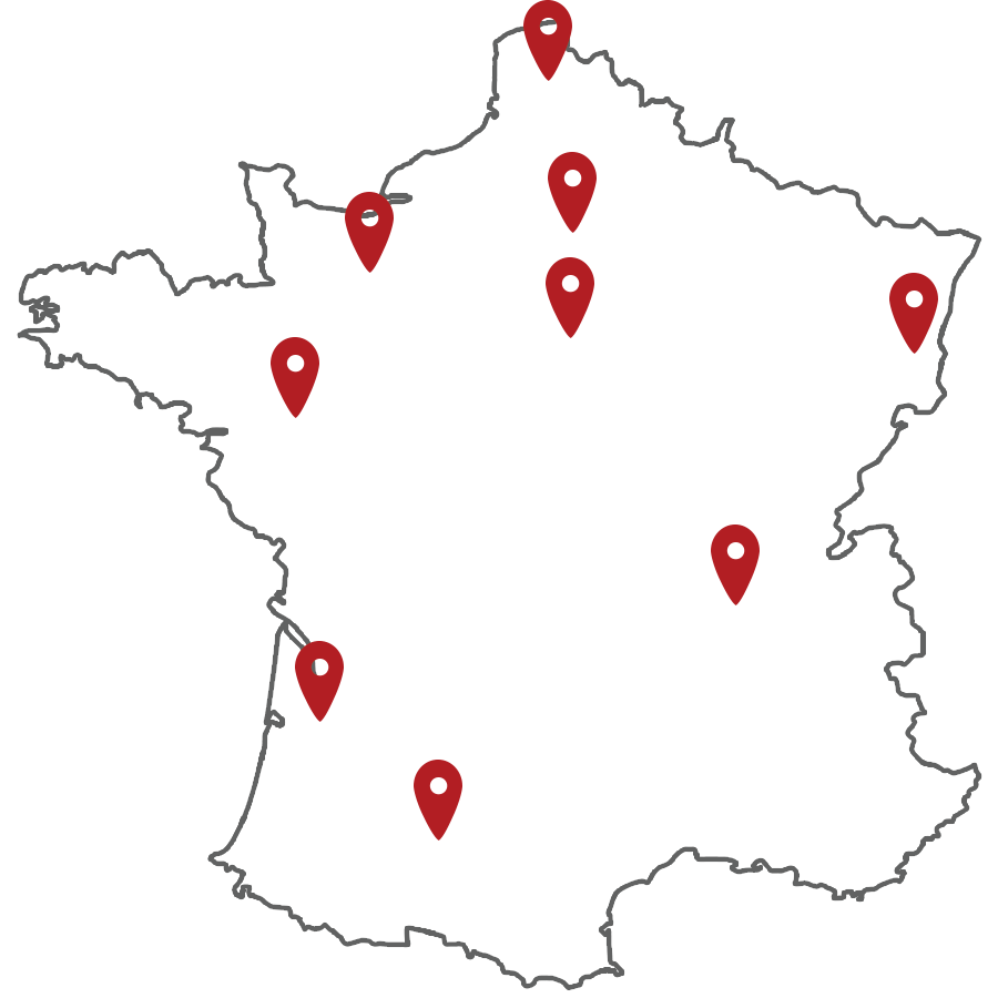 Une carte des différentes régions où se passe Zomb'in The Dark, la course d'orientation en territoire zombie